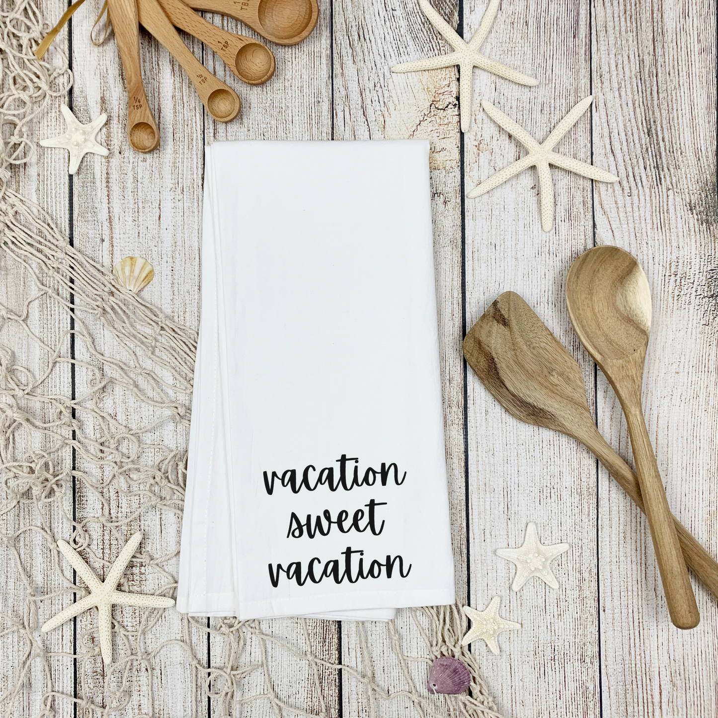 Tea Towel (Flour Sack): Vacation Sweet Vacation