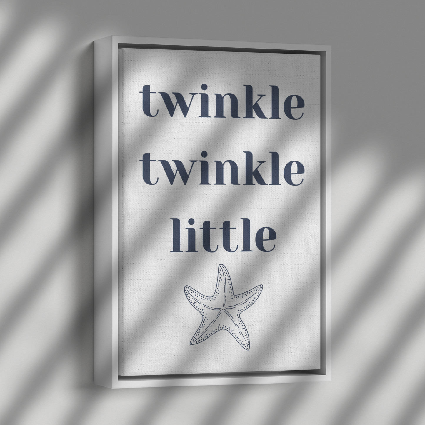 Twinkle Twinkle Little Starfish :: Coastal Decor, Beach House Wall Art (Framed Canvas)