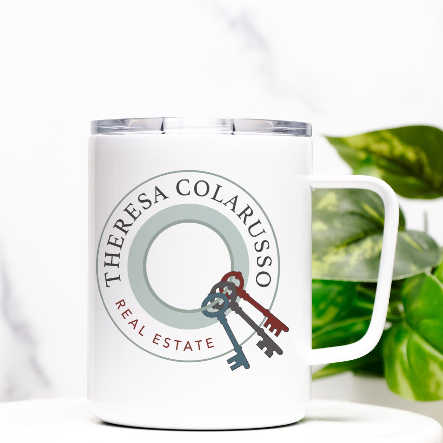 Custom Logo Travel Mug with Lid (10 oz.)