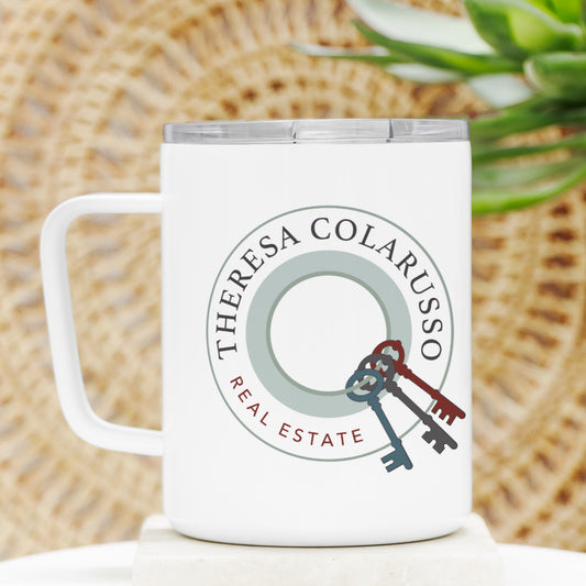 Custom Logo Travel Mug with Lid (10 oz.)