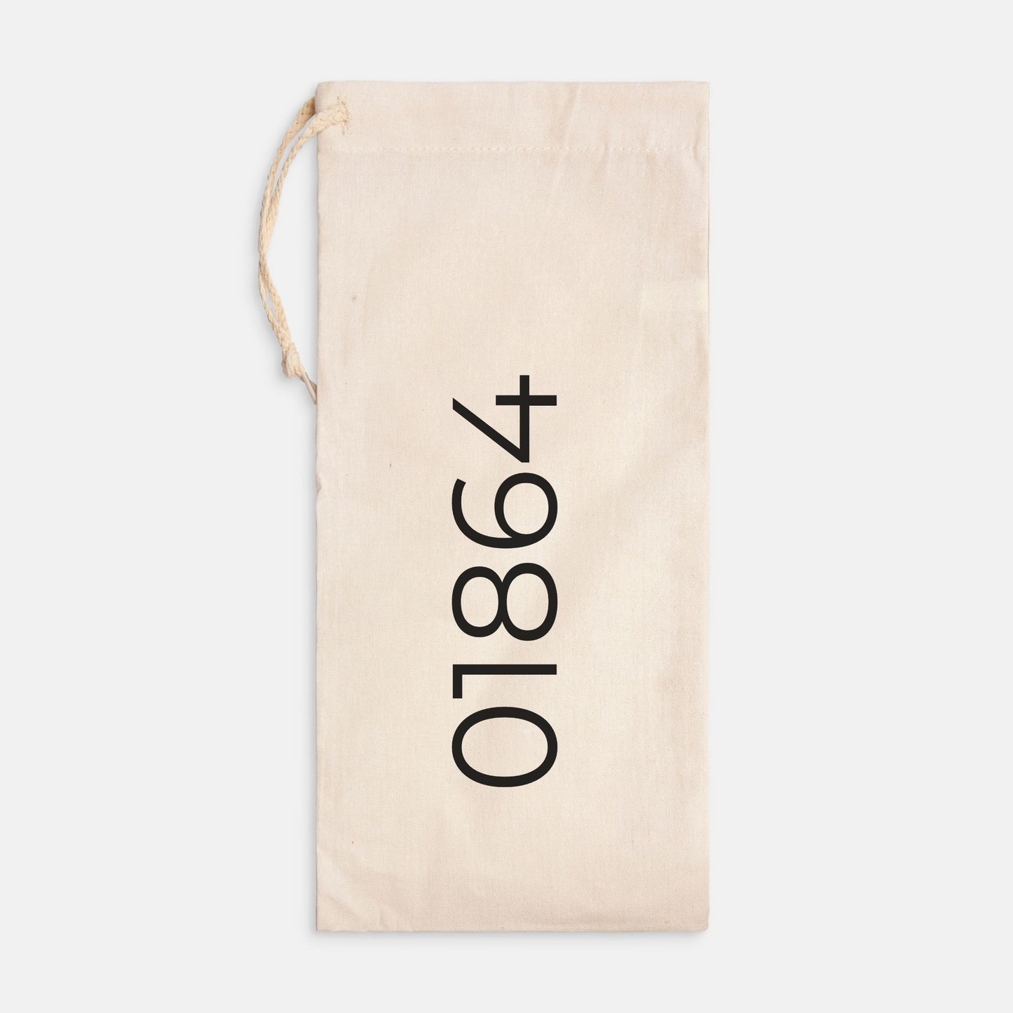 Custom Zip Code Canvas Wine Bag