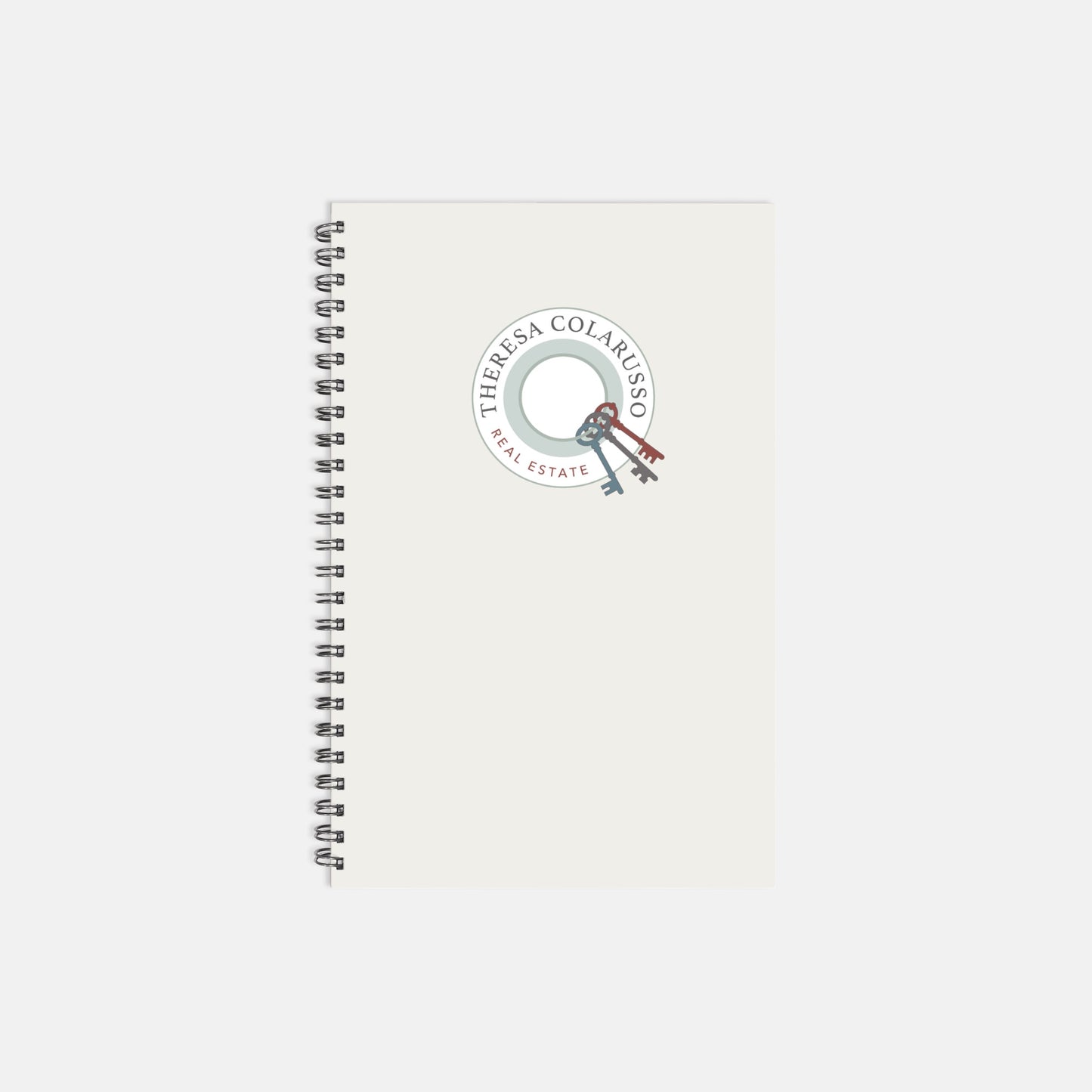 Custom Logo Notebook for Realtors - Hardcover Spiral 5.5 x 8.5"