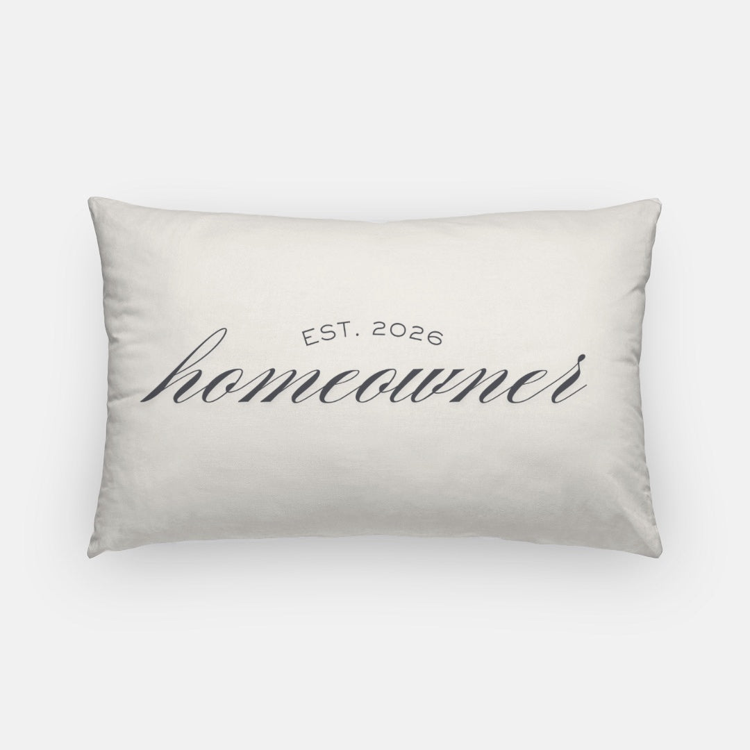 New Homeowner Gift: Lumbar Pillow (Est. 2026)