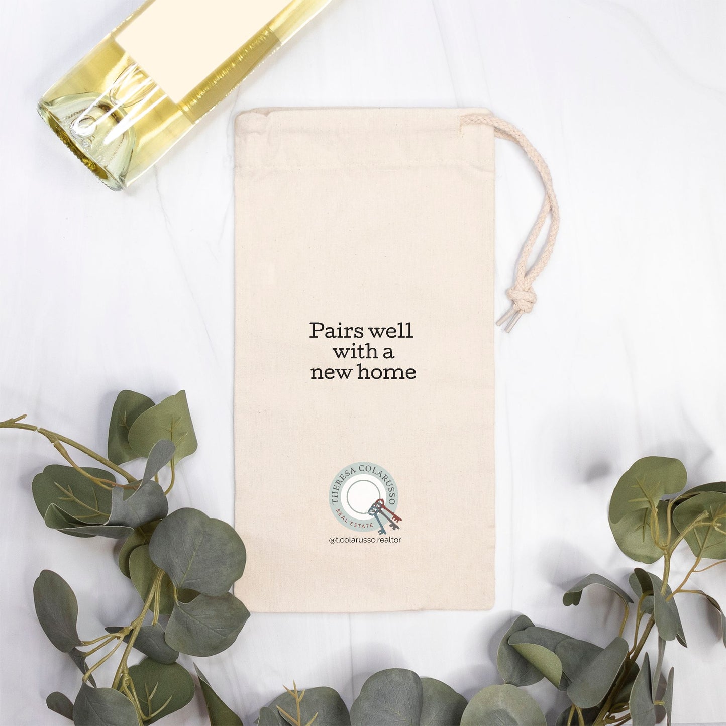 Closing Gift - Custom Canvas Wine Bag