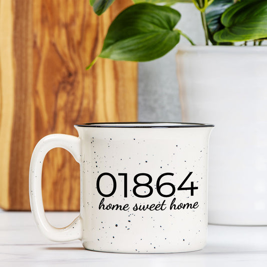 Custom Zip Code, Ceramic Camp Mug (Large 13oz)