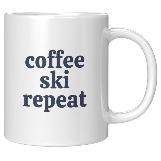 Coffee Mug - Ski House Mug :: Coffee Ski Repeat